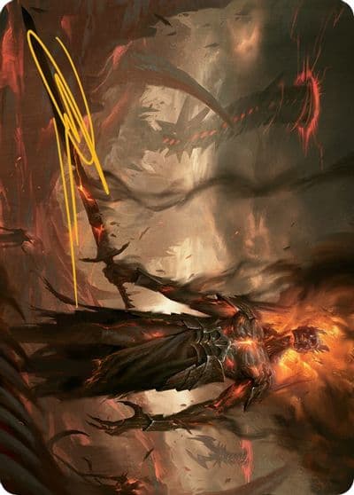 Ashen Reaper Art Card Gold Stamped Signature Art Series: March of the Machine Magic card