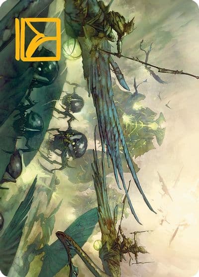 Invasion of Pyrulea Art Card Gold Stamped Signature Art Series: March of the Machine Magic card