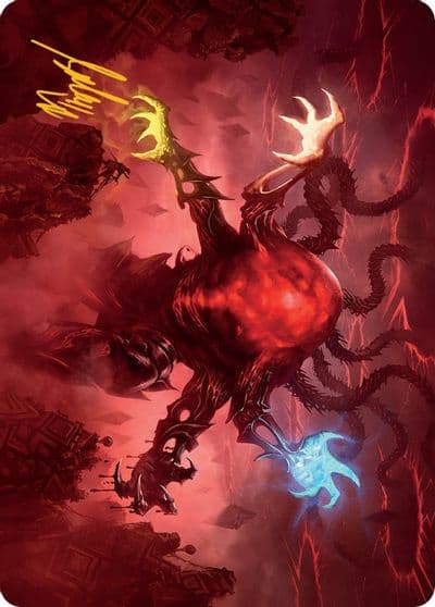 Omnath Locus of All Art Card 51 81 Gold Stamped Signature Art Series: March of the Machine Magic card