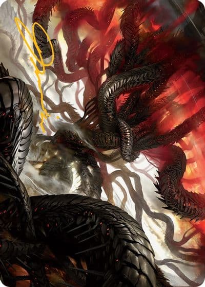 Realmbreaker the Invasion Tree Art Card Gold Stamped Signature Art Series: March of the Machine Magic card