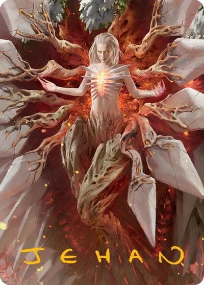 Wrenn and Realmbreaker Art Card Gold Stamped Signature Art Series: March of the Machine Magic card