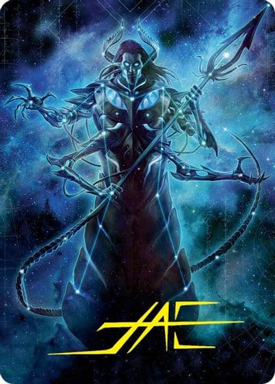 Heliod the Warped Eclipse Art Card Gold Stamped Signature Art Series: March of the Machine Magic card