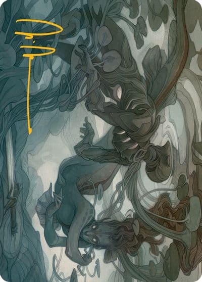 Emry Lurker of the Loch Art Card Gold Stamped Signature Art Series: March of the Machine Magic card