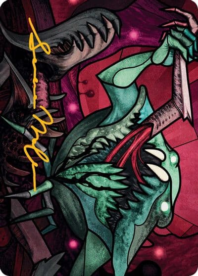 Yargle Glutton of Urborg Art Card Gold Stamped Signature Art Series: March of the Machine Magic card
