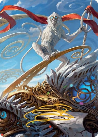 Ragavan Nimble Pilferer Art Card Gold Stamped Signature Art Series: March of the Machine Magic card