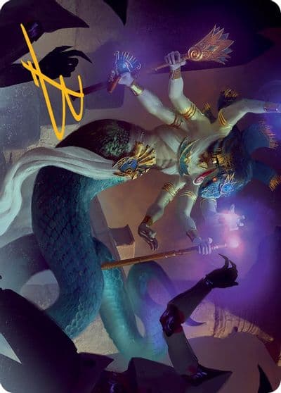 Imoti Celebrant of Bounty Art Card Gold Stamped Signature Art Series: March of the Machine Magic card