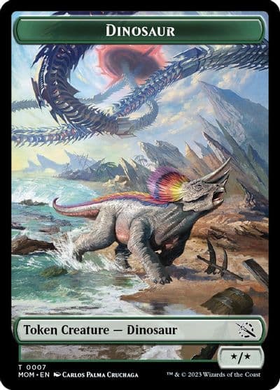 Dinosaur Token March of the Machine Magic card
