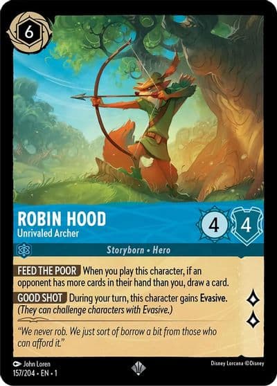 Robin Hood Unrivaled Archer The First Chapter Lorcana card