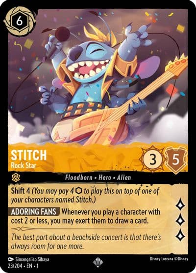 Stitch Rock Star The First Chapter Lorcana card