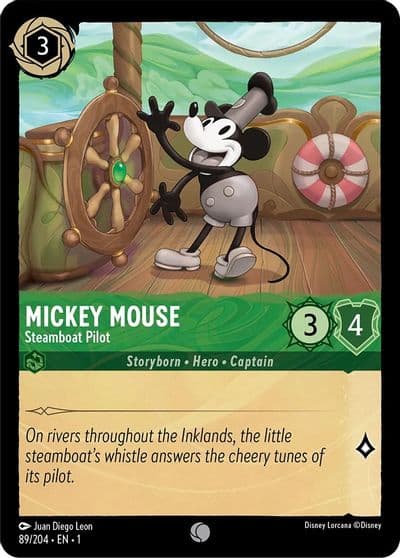 Mickey Mouse Steamboat Pilot The First Chapter Lorcana card