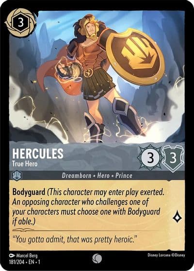 Hercules True Hero The First Chapter Lorcana card