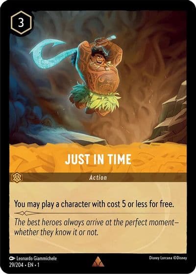 Just in Time The First Chapter Lorcana card