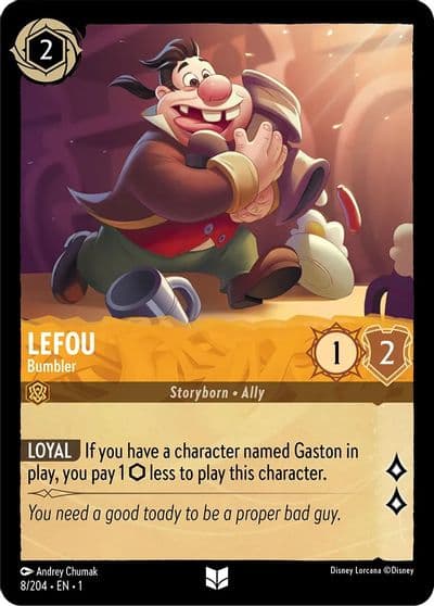 Lefou Bumbler The First Chapter Lorcana card