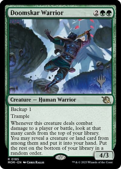 Doomskar Warrior Promo Pack: March of the Machine Magic card