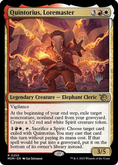 Quintorius Loremaster Promo Pack: March of the Machine Magic card
