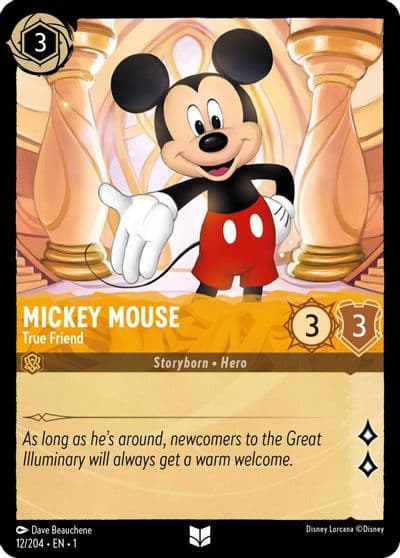 Mickey Mouse True Friend The First Chapter Lorcana card