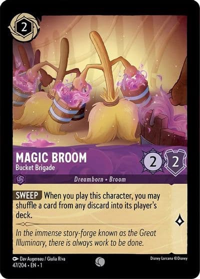 Magic Broom Bucket Brigade The First Chapter Lorcana card