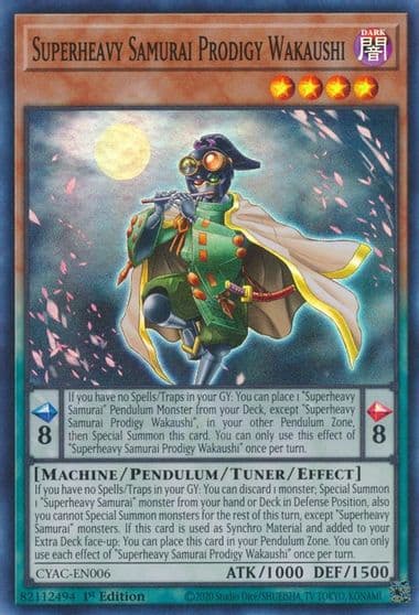 Superheavy Samurai Prodigy Wakaushi Cyberstorm Access Yu-Gi-Oh! card