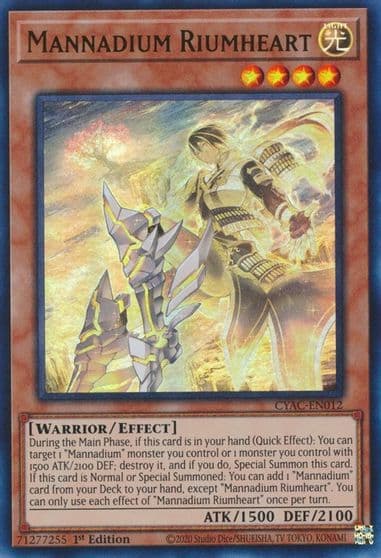 Mannadium Riumheart Cyberstorm Access Yu-Gi-Oh! card
