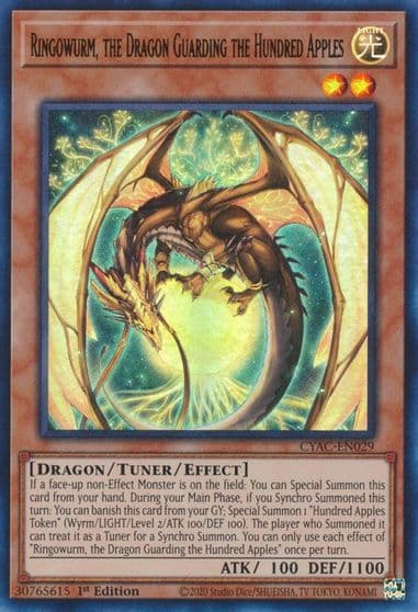 Ringowurm the Dragon Guarding the Hundred Apples Cyberstorm Access Yu-Gi-Oh! card