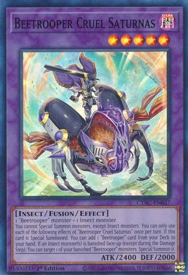 Beetrooper Cruel Saturnas Cyberstorm Access Yu-Gi-Oh! card