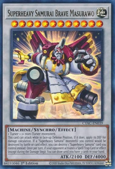 Superheavy Samurai Brave Masurawo Cyberstorm Access Yu-Gi-Oh! card