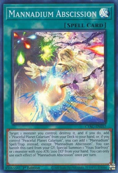 Mannadium Abscission Cyberstorm Access Yu-Gi-Oh! card