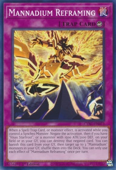 Mannadium Reframing Cyberstorm Access Yu-Gi-Oh! card