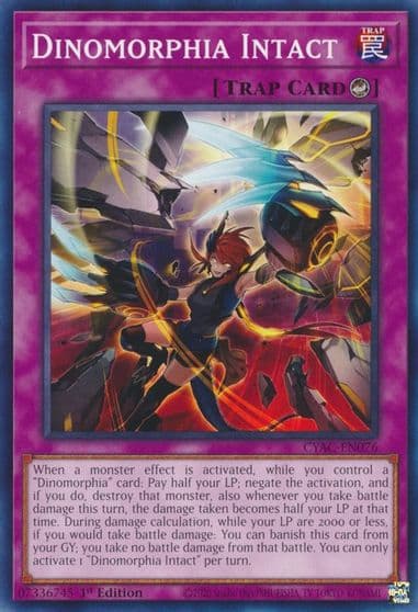 Dinomorphia Intact Cyberstorm Access Yu-Gi-Oh! card
