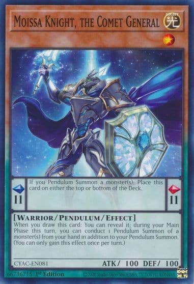 Moissa Knight the Comet General Cyberstorm Access Yu-Gi-Oh! card