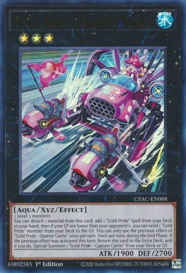 Gold Pride Chariot Carrie Cyberstorm Access Yu-Gi-Oh! card