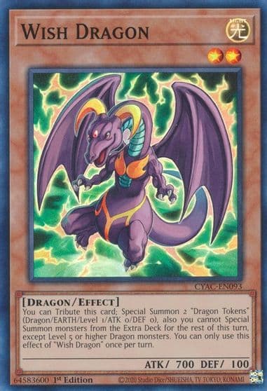 Wish Dragon Cyberstorm Access Yu-Gi-Oh! card