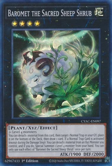 Baromet the Sacred Sheep Shrub Cyberstorm Access Yu-Gi-Oh! card