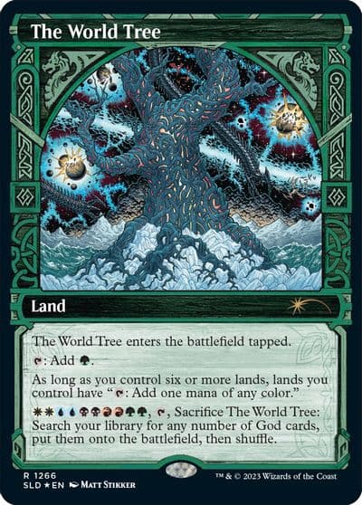 The World Tree Halo Foil Secret Lair Drop Series Magic card