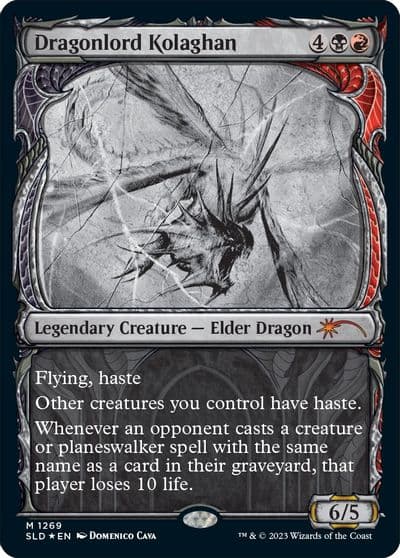 Dragonlord Kolaghan Halo Foil Secret Lair Drop Series Magic card