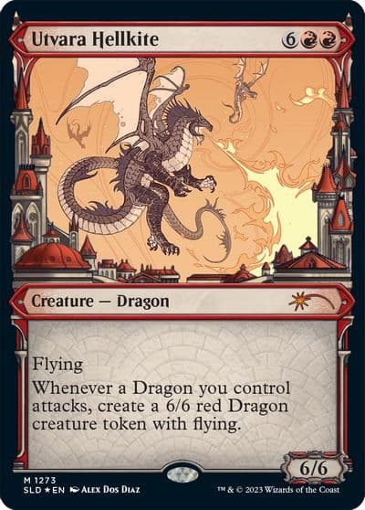 Utvara Hellkite Halo Foil Secret Lair Drop Series Magic card