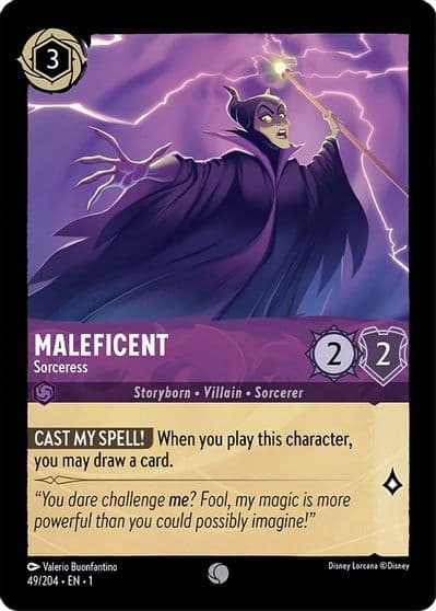 Maleficent Sorceress The First Chapter Lorcana card
