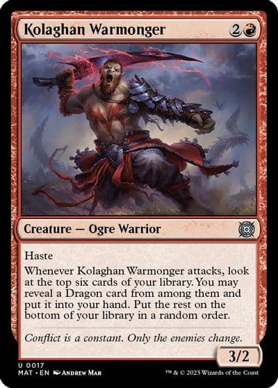 Kolaghan Warmonger March of the Machine: The Aftermath Magic card