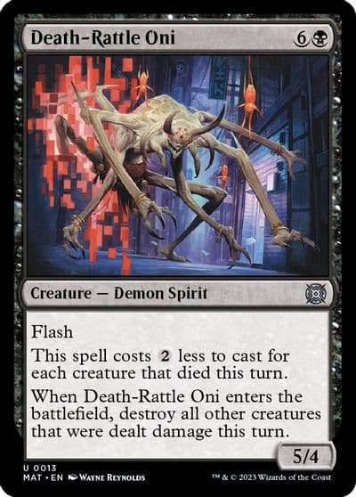 Death Rattle Oni March of the Machine: The Aftermath Magic card