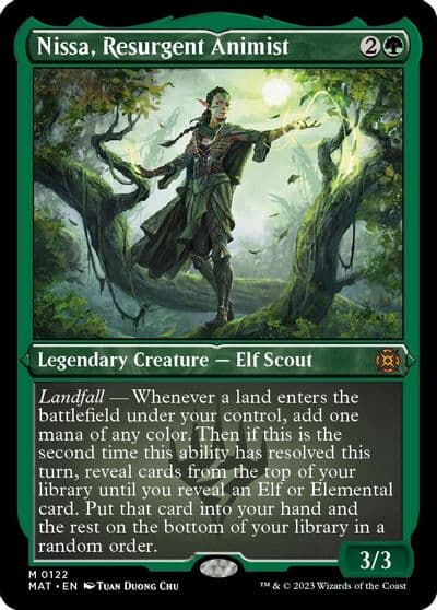 Nissa Resurgent Animist Foil Etched March of the Machine: The Aftermath Magic card