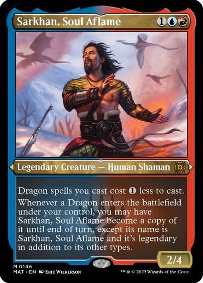 Sarkhan Soul Aflame Foil Etched March of the Machine: The Aftermath Magic card