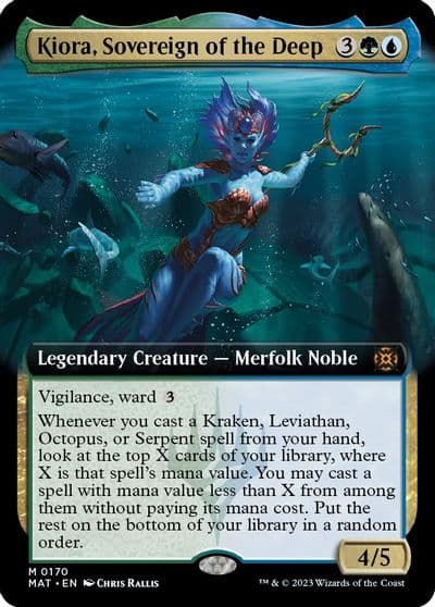Kiora Sovereign of the Deep Extended Art March of the Machine: The Aftermath Magic card
