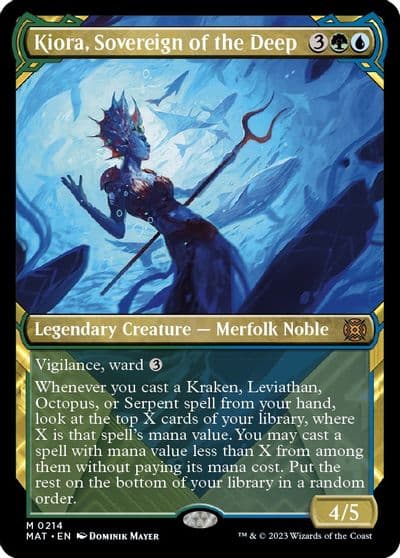Kiora Sovereign of the Deep Halo Foil March of the Machine: The Aftermath Magic card