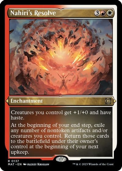 Nahiris Resolve Foil Etched March of the Machine: The Aftermath Magic card