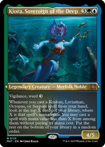 Kiora Sovereign of the Deep Foil Etched March of the Machine: The Aftermath Magic card