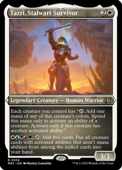 Tazri Stalwart Survivor Foil Etched March of the Machine: The Aftermath Magic card