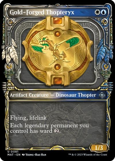 Gold Forged Thopteryx Showcase March of the Machine: The Aftermath Magic card