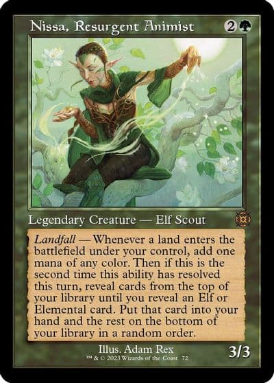 Nissa Resurgent Animist Retro Frame March of the Machine: The Aftermath Magic card