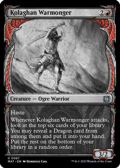 Kolaghan Warmonger Showcase March of the Machine: The Aftermath Magic card