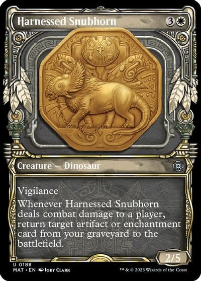 Harnessed Snubhorn Halo Foil March of the Machine: The Aftermath Magic card